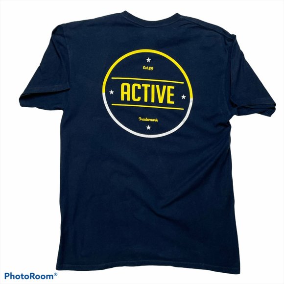 Active Trademark Est. 89 T Shirt Blue size Large - Picture 1 of 5